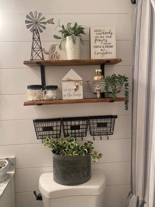 15 Beautiful Bathroom Shelf Decor Ideas You Can Copy Today