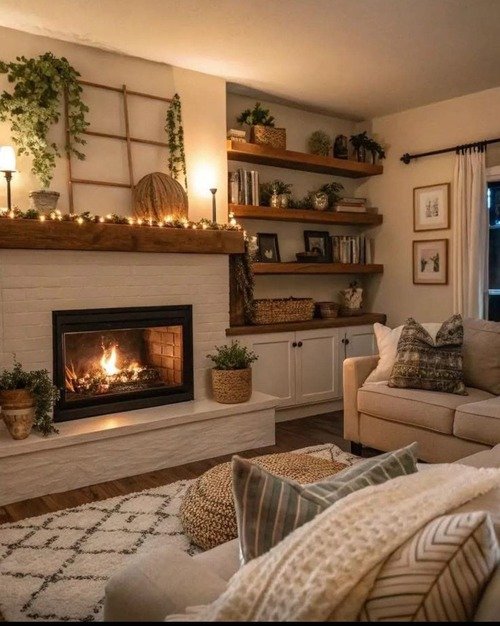 Create a Cozy Fireplace Moment